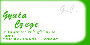 gyula czege business card